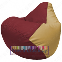 Бескаркасное кресло мешок Груша Г2.3-2113 (бордовый, бежевый)